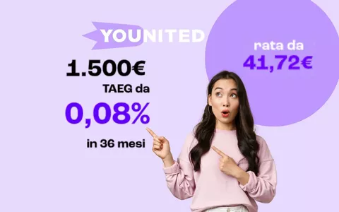Prestito Younited: promozione speciale con tasso dello 0,08%