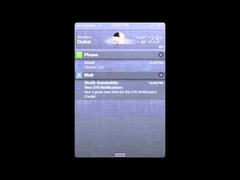 iOS Notification Center Concept