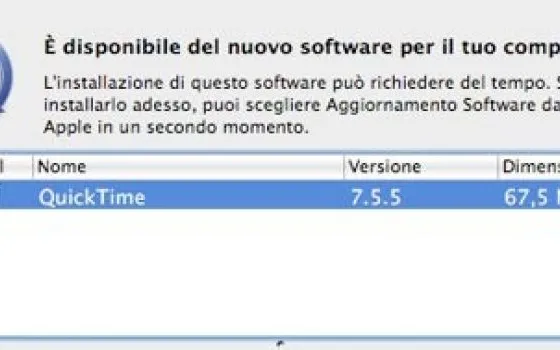Disponibile QuickTime 7.5.5