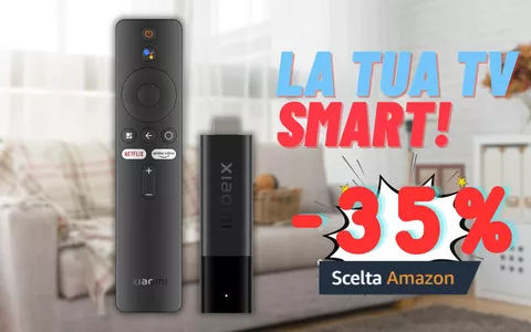 Xiaomi TV Stick 4K: la tua TV diventa SMART a soli 45,50€ in sconto del 35%