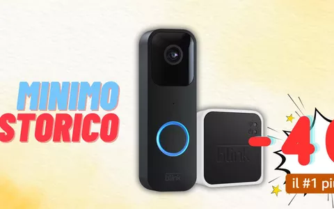Blink Video Doorbell + Sync Module 2: il più venduto ad un prezzo STRACCIATO (-40%)
