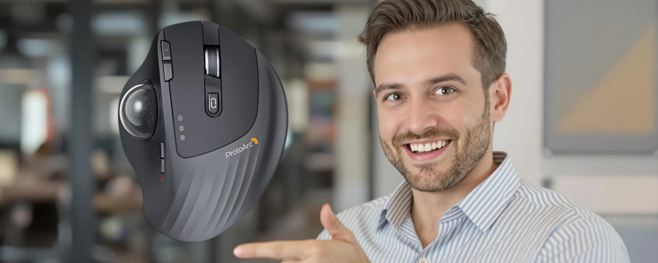 Mouse ProtoArc con Trackball: con il coupon sconto lo paghi pochissimo
