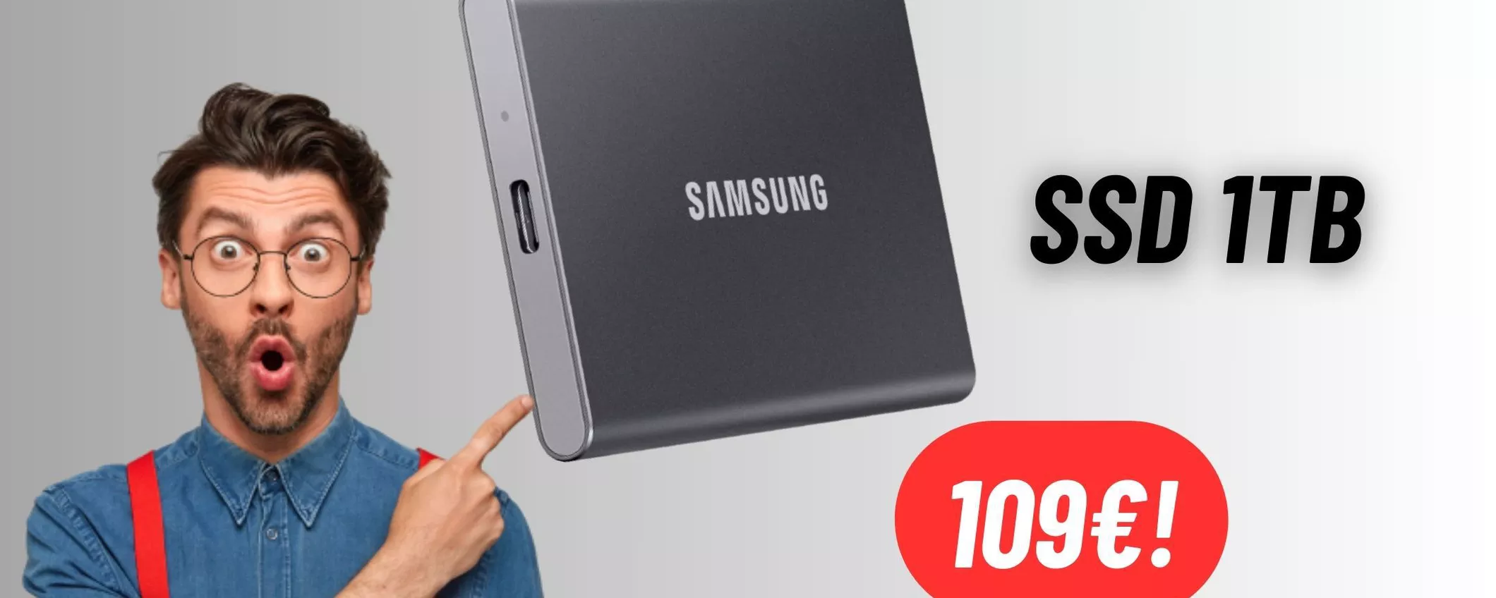 Porta a spasso 1TB di storage con l'SSD esterno Samsung in maxi offerta (-32%)