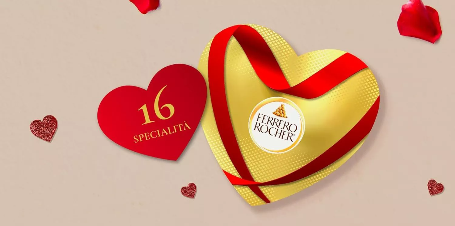 Ferrero Rocher, confezione San Valentino con 16 specialità al cioccolato al  latte e nocciola (8€) - Webnews