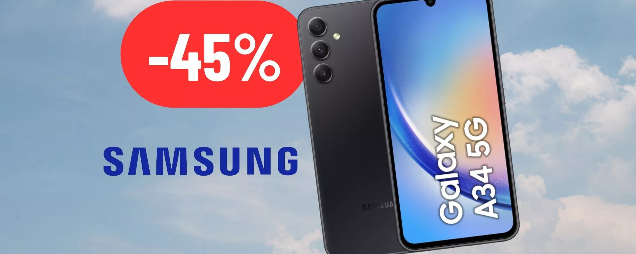 Samsung Galaxy A34 SCONTATISSIMO su eBay: offerta choc (-45%)