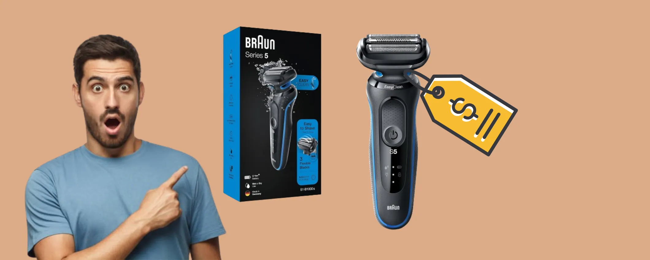 Rasoio Elettrico Braun a quasi metà prezzo: lo sconto schock è del -44%