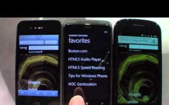 Windows Phone 7 ha un browser più veloce di Android e iOS