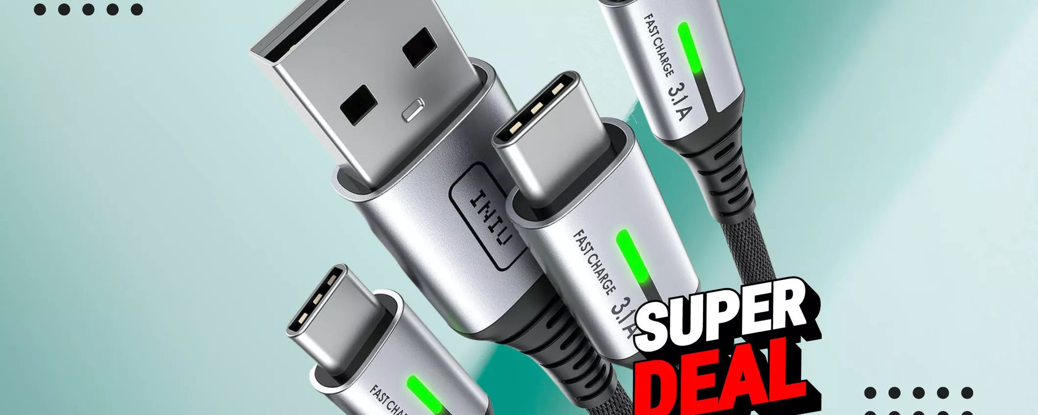 Set di 3 cavi USB C: SOLO 9€ per questo prodotto indispensabile!