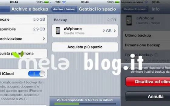 Controllo totale dei backup iCloud, direttamente da iOS