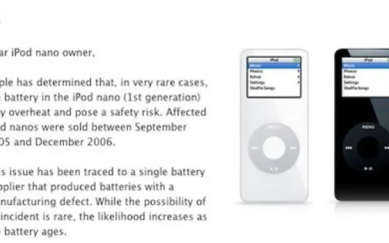 Apple sostituisce gli iPod nano 1 gen con quelli nuovi?
