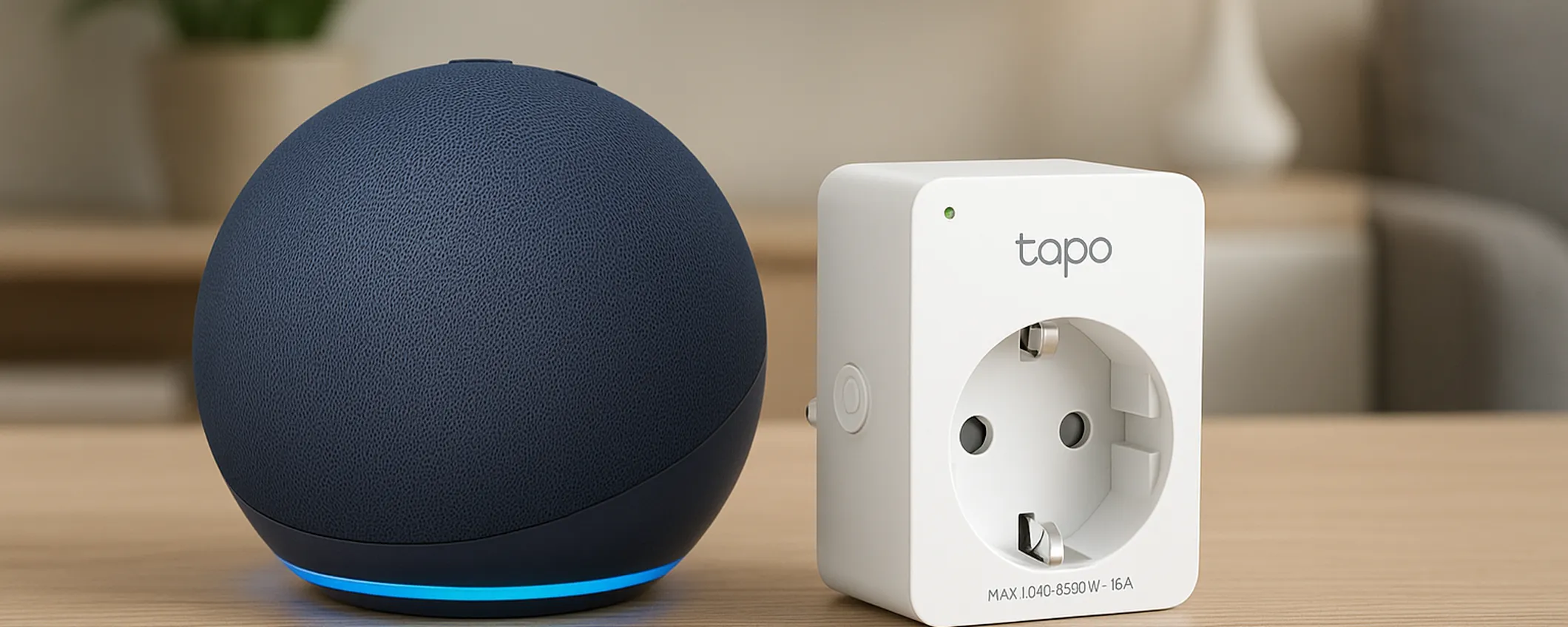 Domotica a metà prezzo: Echo Dot e presa smart TP-Link Tapo in offerta Prime Day