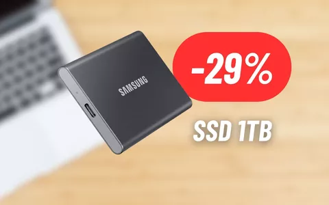 1TB portatile con l'SSD Samsung al 29% di sconto su Amazon