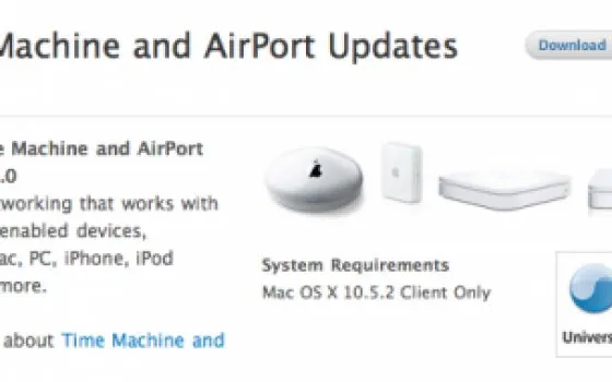Update per Time Machine e AirPort v1.0