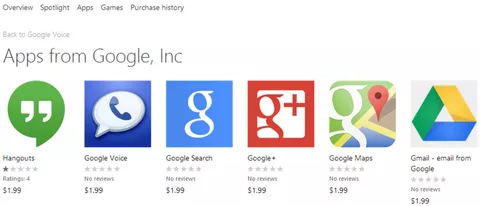 Windows Phone, rimosse sei app Google dallo store