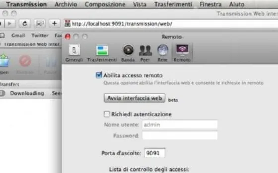 Transmission cerca sviluppatori web