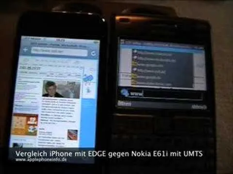 Geschwindigkeitsvergleich UMTS-EDGE