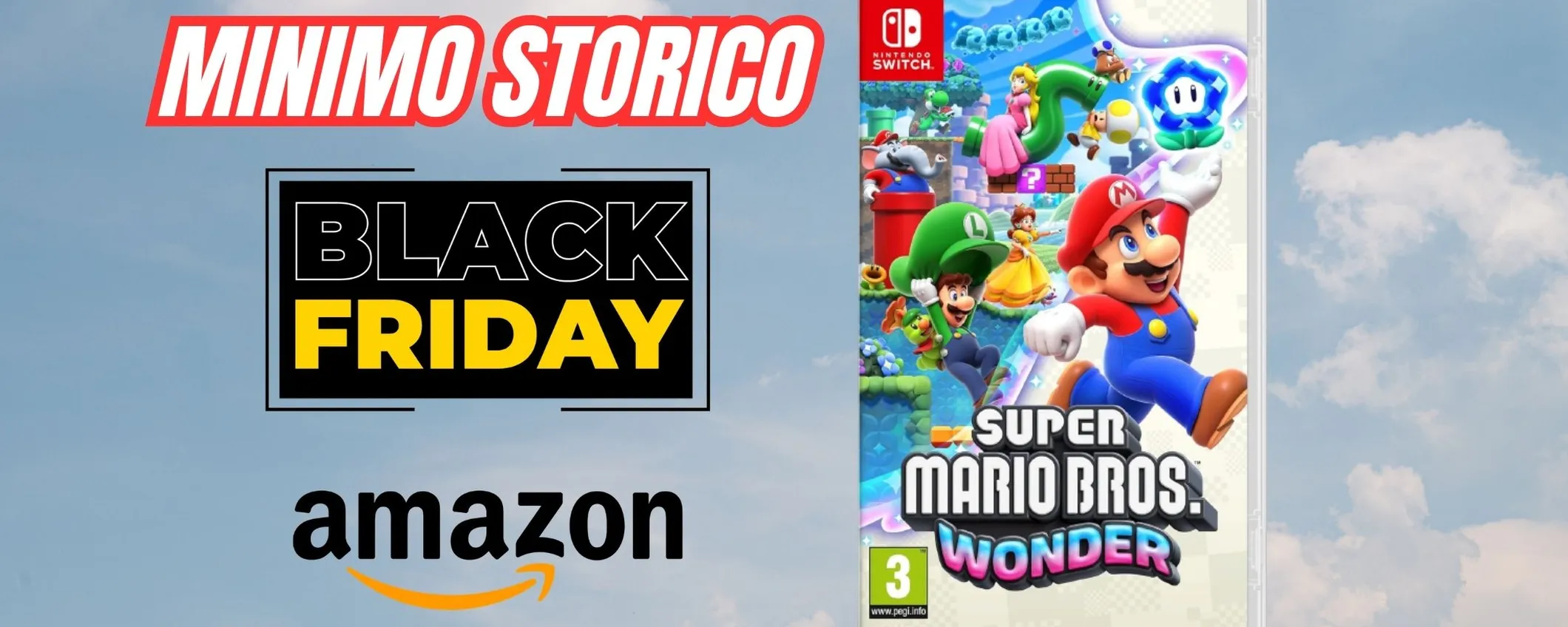 Super Mario Bros Wonder è al suo MINIMO STORICO su Amazon