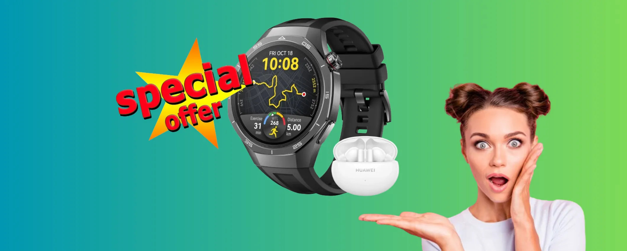 Huawei Watch GT 5 Pro + FreeBuds 5i: l'accoppiata perfetta in offerta speciale