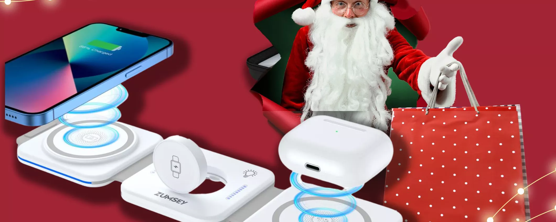 Caricatore PIEGHEVOLE wireless: il perfetto regalo di Natale oggi costa meno che mai!