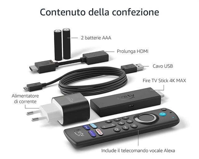 Amazon Fire TV Stick 4K Amazon Contenuto confezione