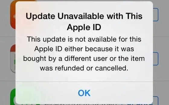 App Store, problemi durante l'aggiornamento delle app