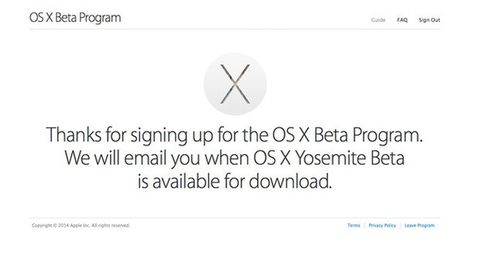 OS X Yosemite, inizia il programma Beta gratuito
