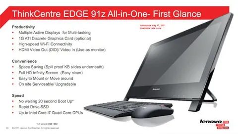 ThinkCentre Edge 91z: l'all-in-one secondo Lenovo