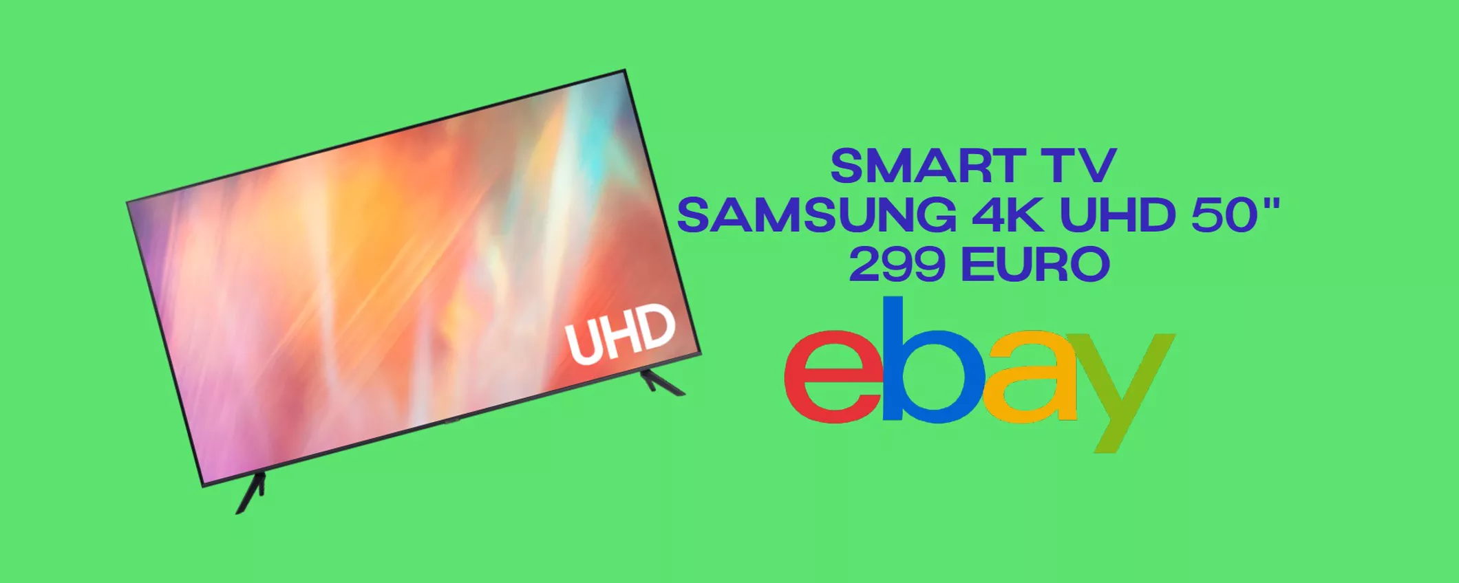 Samsung: SCONTO PAZZESCO di oltre 400€ sullo Smart TV Crystal 4K UHD da 50 pollici