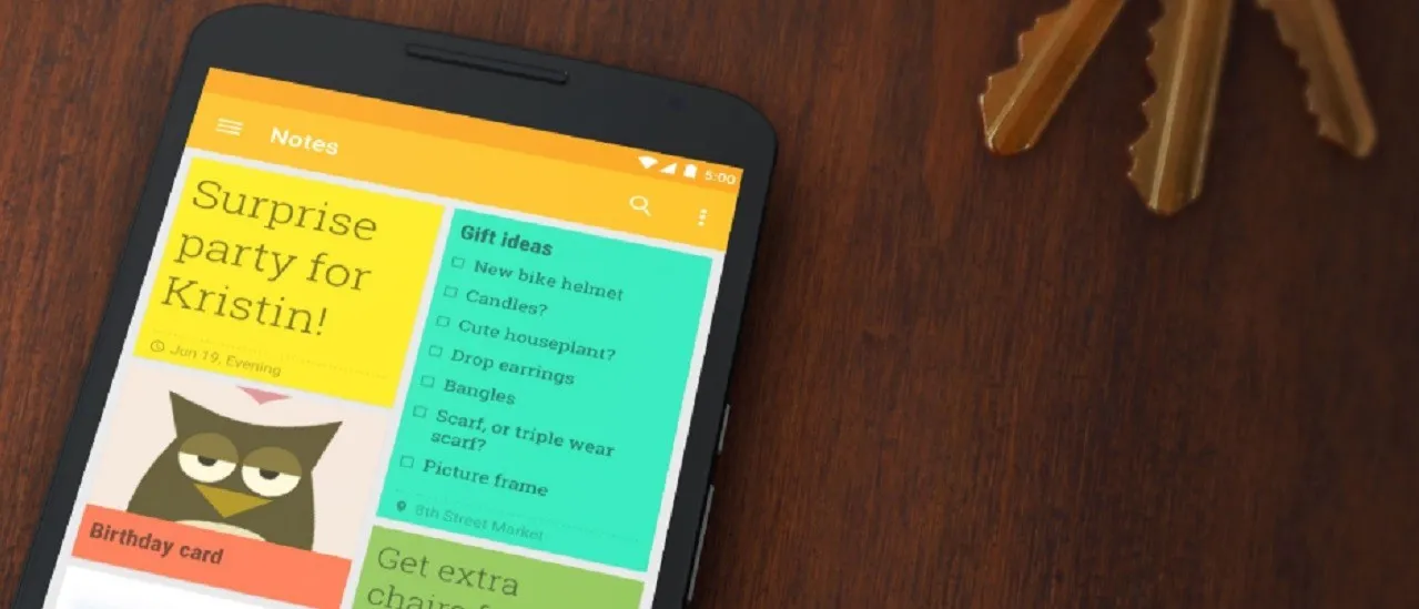 Google Keep abbraccia il Material Design