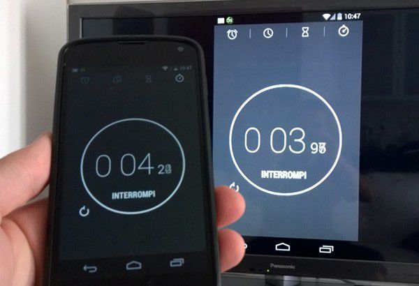 Chromecast: utilizzare il cronometro per misurare il ritardo nel mirroring del display di smartphone e tablet sulla TV