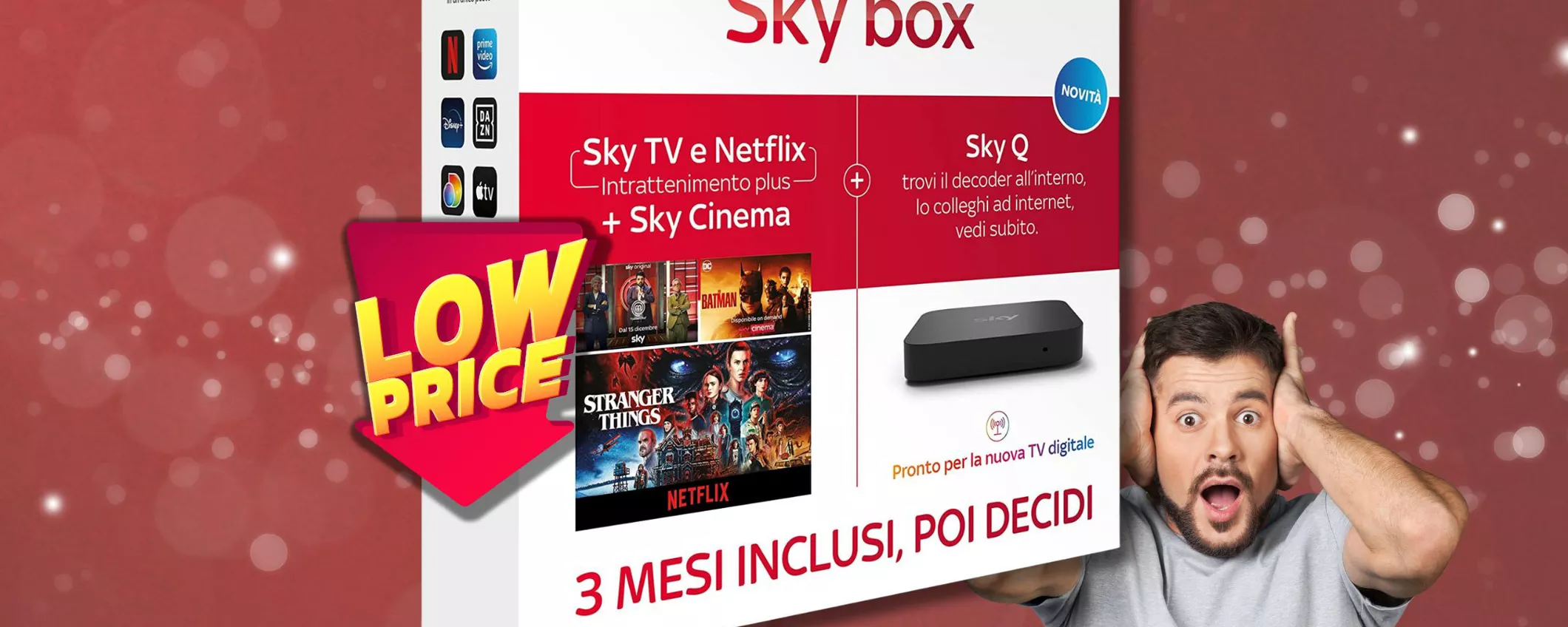 Sky Box: 3 MESI GRATIS a soli 20€ e poi decidi se tenerlo (con SKY Q incluso)