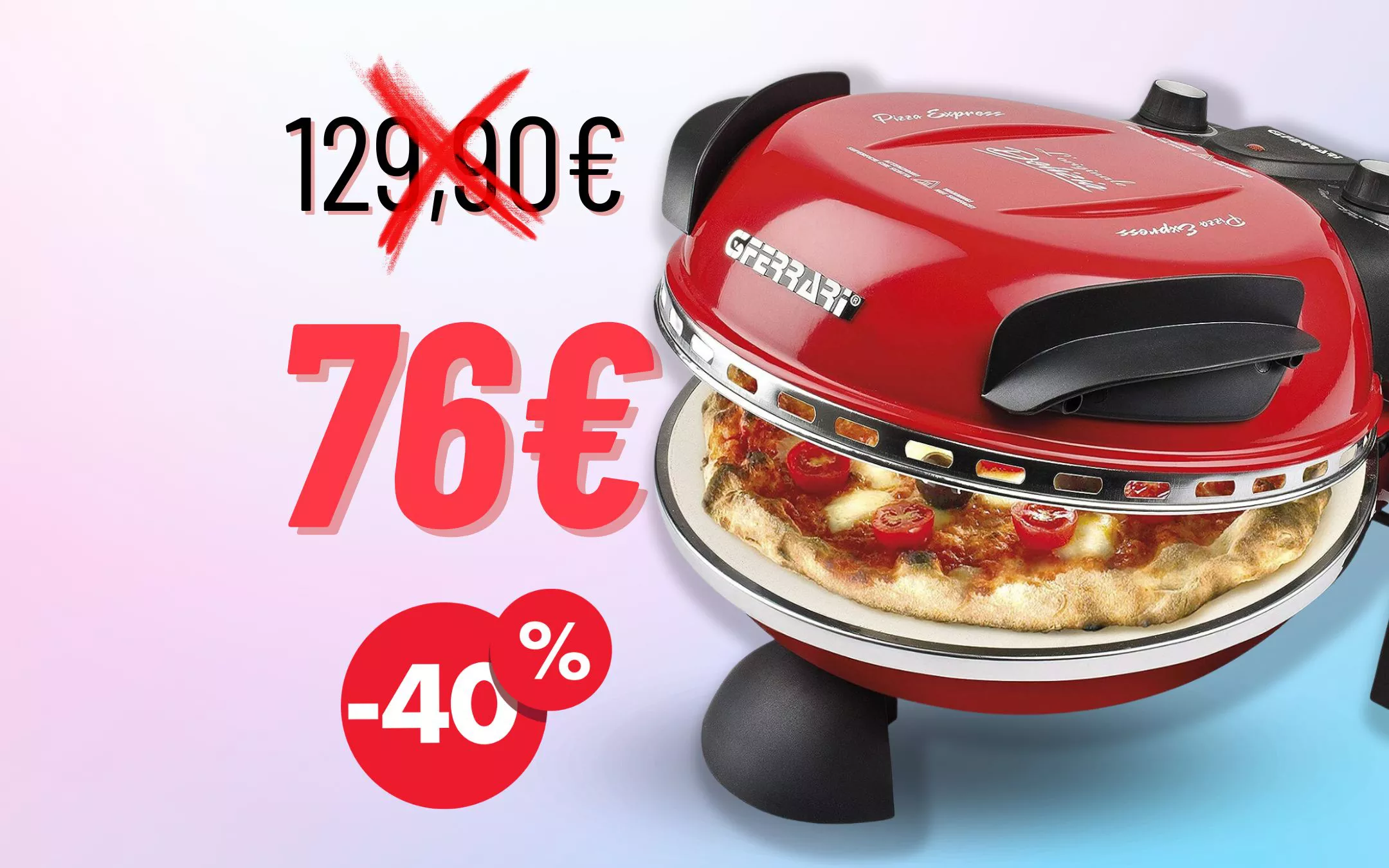 G3 Ferrari G10006 Pizza Express Delizia, Forno Pizza, 1200 W, 400°C, Pizza  fragrante in 5 minuti, Ricettario incluso, Arancio : : Casa e  cucina