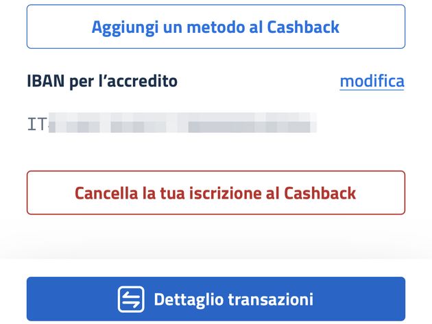 IBAN cashback di natale
