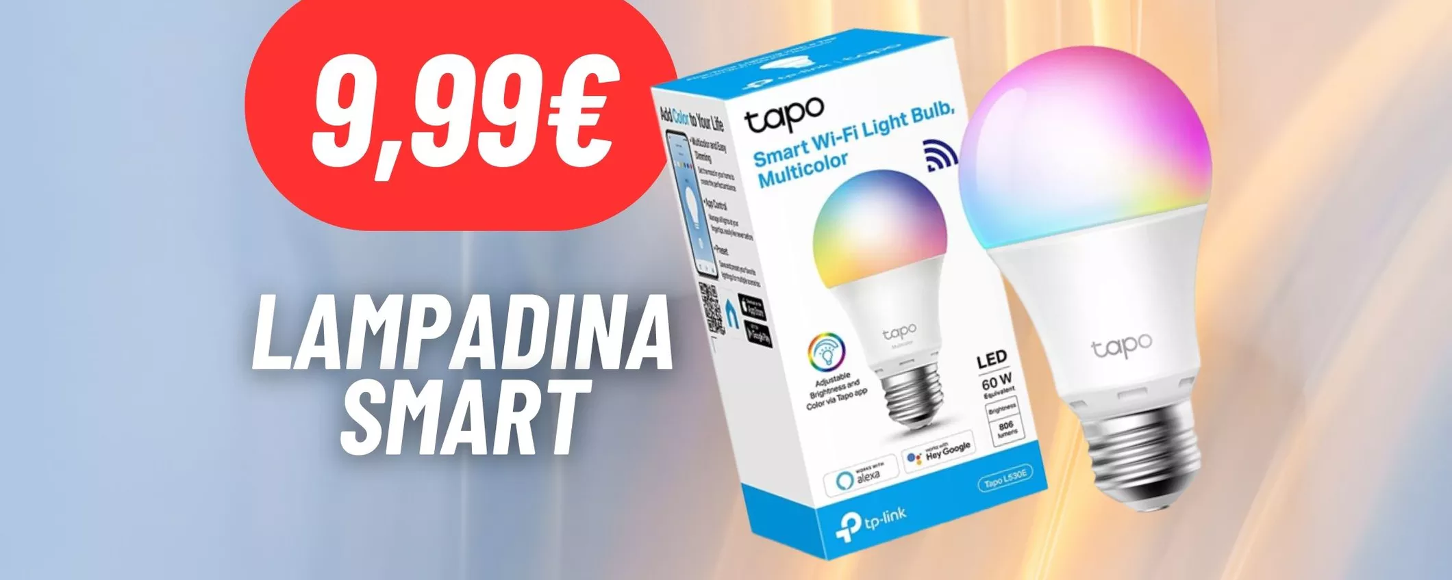 La tua casa diventa sempre più smart con la lampadina intelligente TP-Link a 9,99€