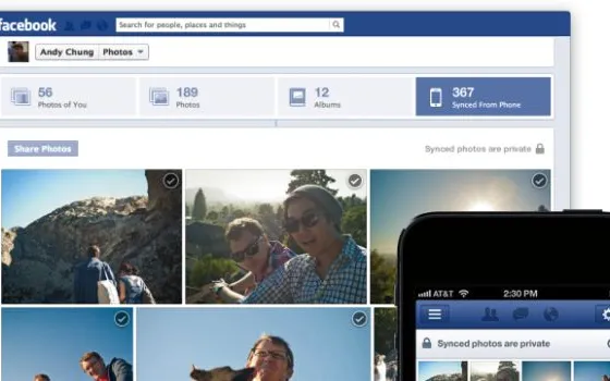 Facebook, sincronizzazione delle foto in background su iOS
