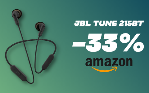 JBL Tune 215BT: OTTIMO PREZZO per gli auricolari Bluetooth con 16 ore di autonomia