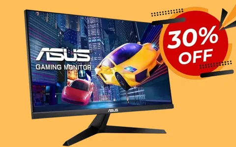 Monitor da gaming ASUS in svendita folle (-30%): occasione imperdibile su Amazon
