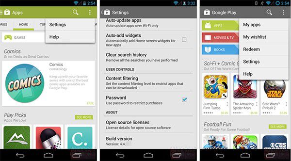 Screenshot per l'applicazione Google Play Store 4.4