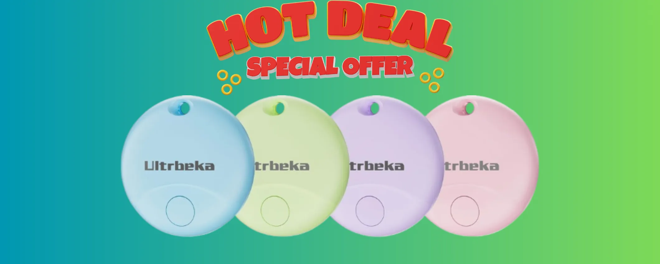 Doppio sconto sul Set da 4 localizzatori Ultrbeka: oggi li paghi solo 15€