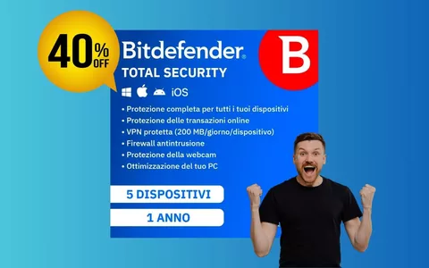 Bitdefender: protezione completa al 40% di SCONTO!