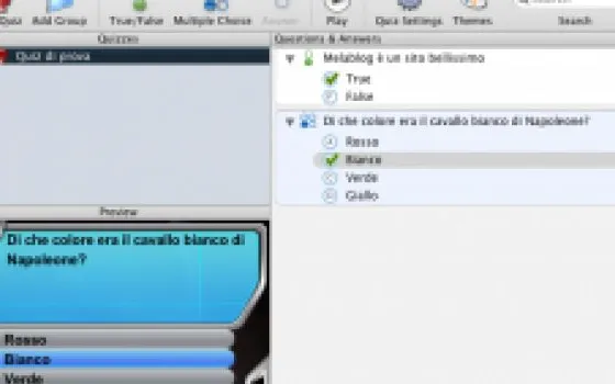 Finalmente disponibile iQuiz Maker