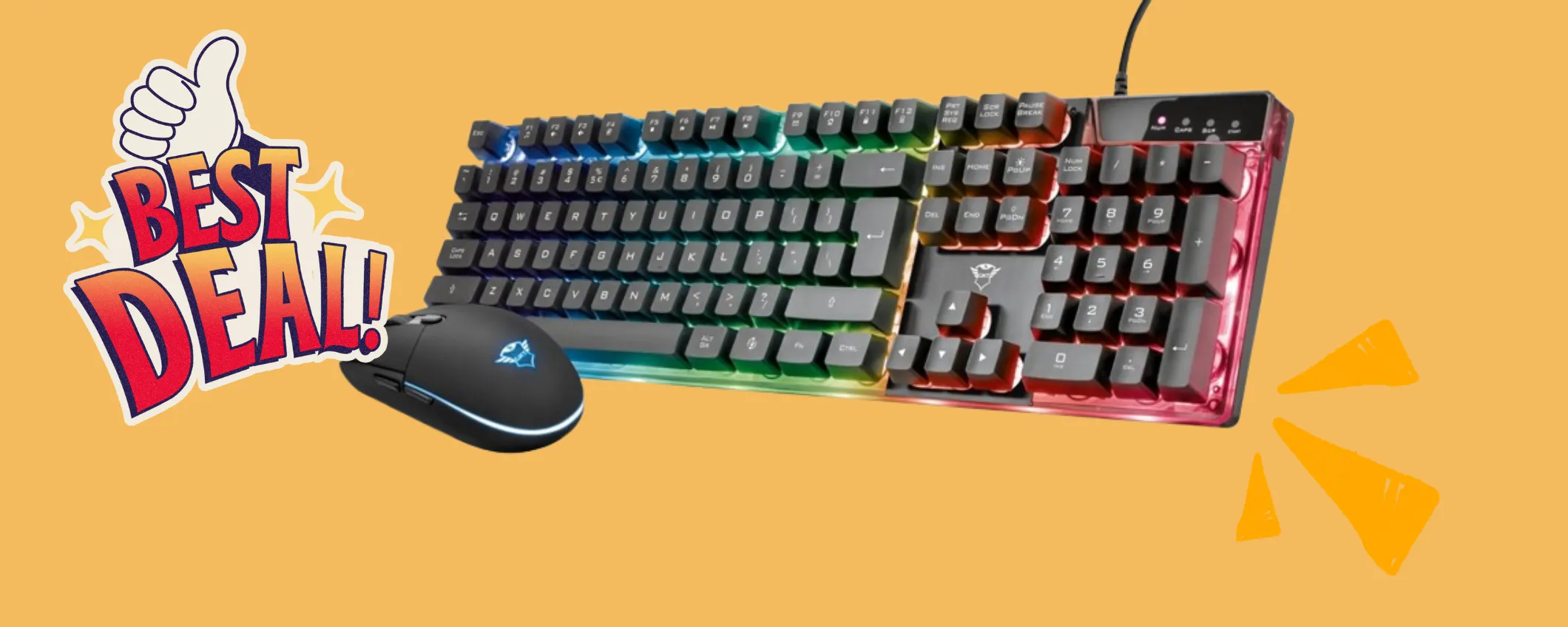 Solo 21€ per il Set Mouse e Tastiera Trust Gaming: promo esclusiva in scadenza