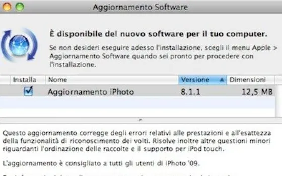 Aggiornamenti: iPhoto 8.1.1 e Final Cut Server