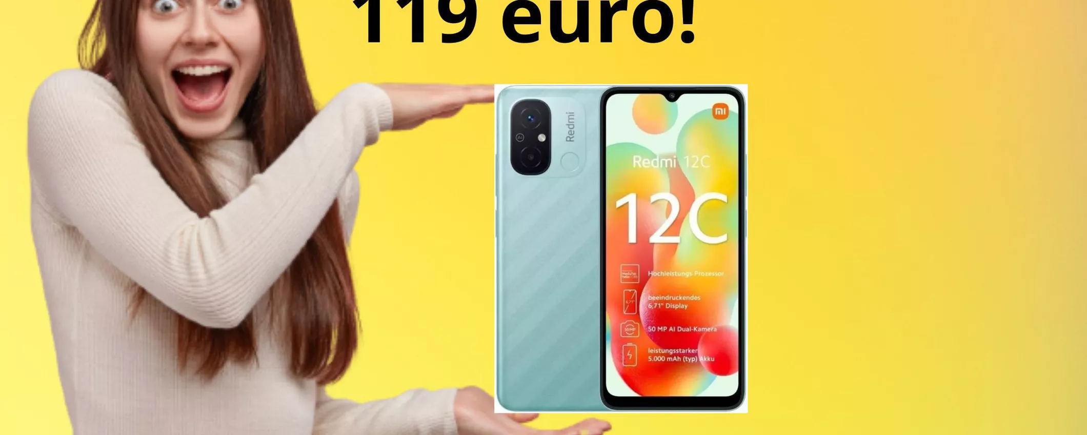 Xiaomi Redmi 12C a soli 119 euro: l'OFFERTA che non puoi rifiutare