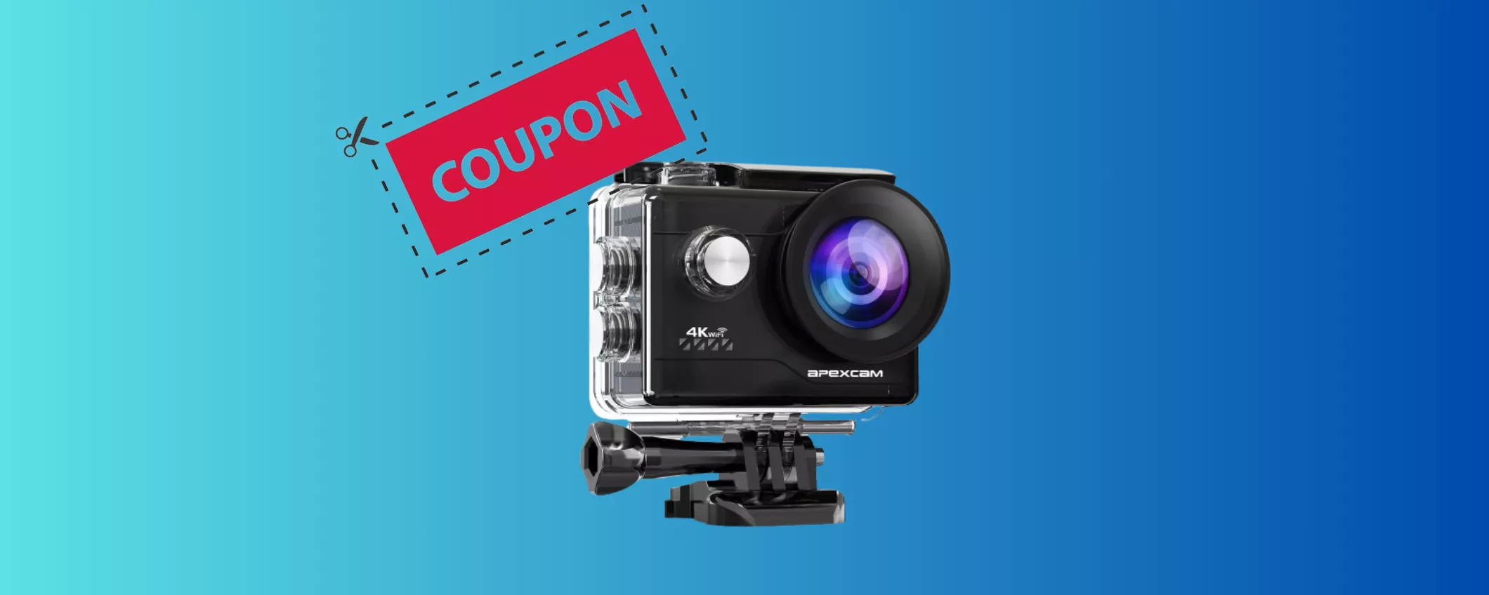 VIDEO ESTIVI favolosi con l'Action Cam a MINI PREZZO: applica il COUPON Amazon