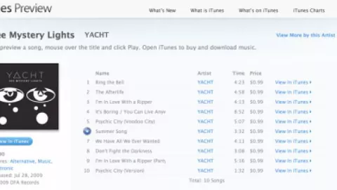 iTunes Preview include ora le anteprime audio dei brani