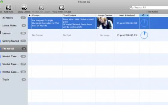 Mental Case tiene traccia di idee e pensieri sul Mac