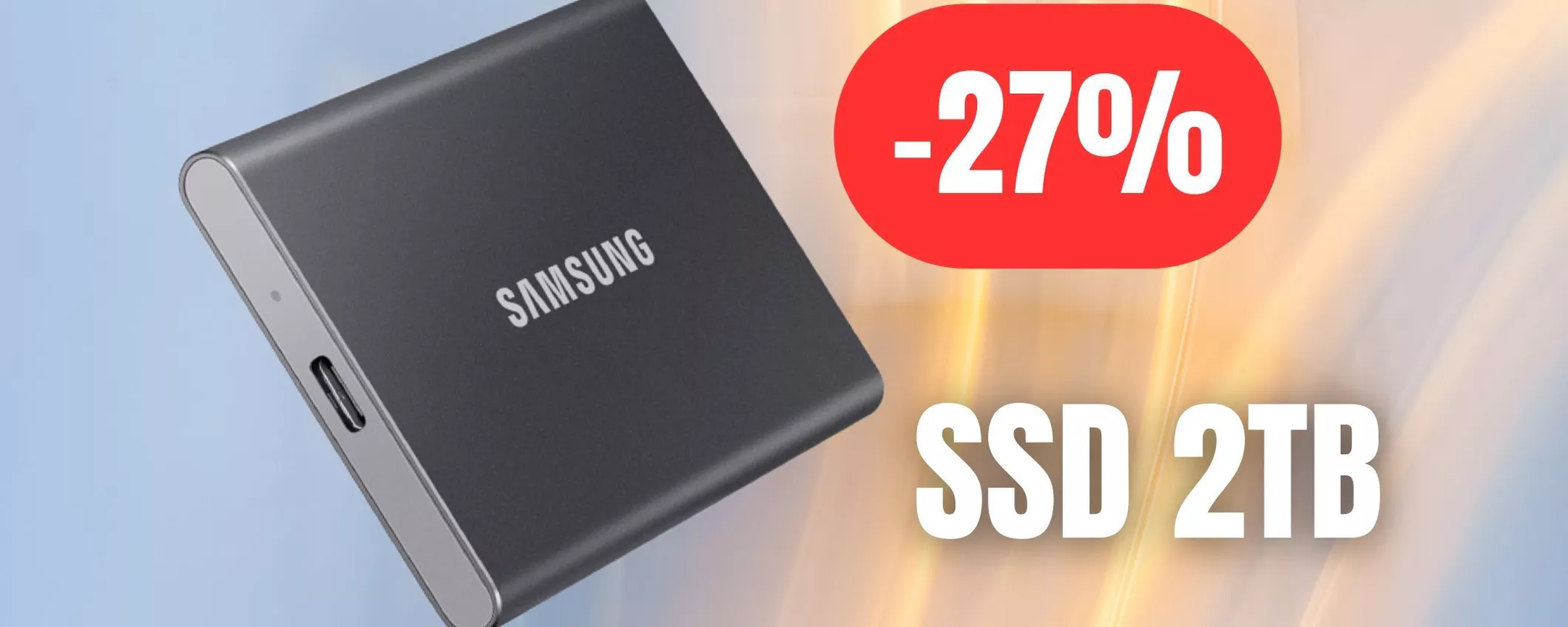 SSD portatile Samsung da 2TB in MEGA SCONTO Amazon: OFFERTA OUTLET