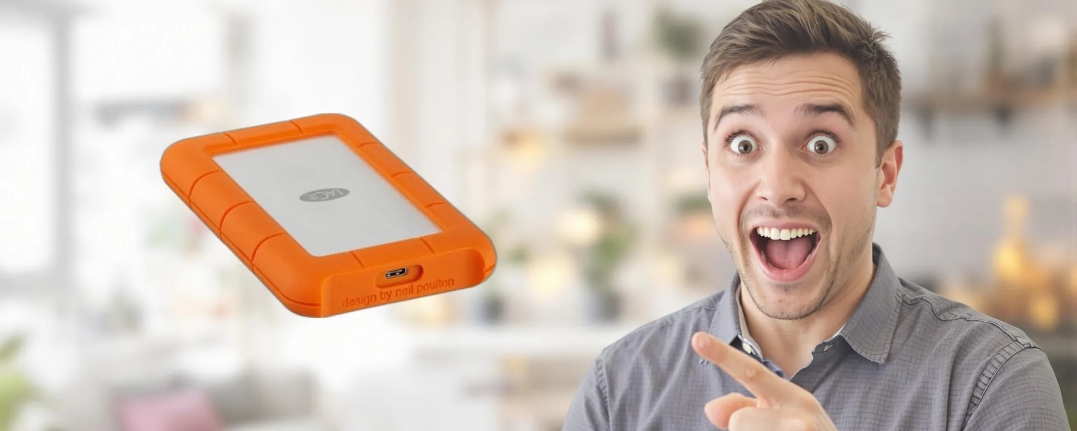 LaCie Rugged USB-C 2TB: il disco esterno indistruttibile e scontatissimo