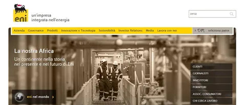 Eni ancora al top tra i siti Web corporate